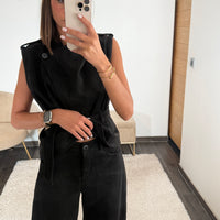 ENSEMBLE SUEDINE NOIR LENY