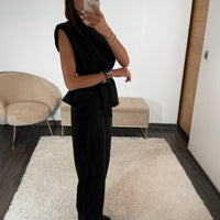 ENSEMBLE SUEDINE NOIR LENY