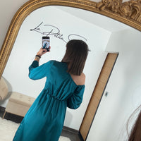 ROBE ASYMETRIQUE BLEU EMMY