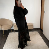 ROBE PULL DENTELLE NOIR SANDY