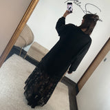ROBE PULL DENTELLE NOIR SANDY