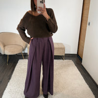 PANTALON À CARREAUX BORDEAUX YVAN
