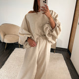 ENSEMBLE BEIGE OVERSIZE STAN