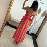 ROBE BUSTIER FUCHSIA LEANA
