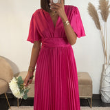 ROBE SATIN FUCHSIA ALBA
