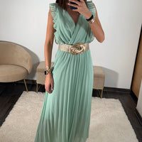 ROBE LONGUE VERT D'EAU GABRIELLE