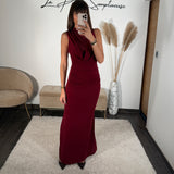 ROBE COL DENTELLE BORDEAUX SHANON