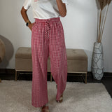 PANTALON VICHY ROUGE