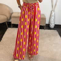 PANTALON RAYE CITRON