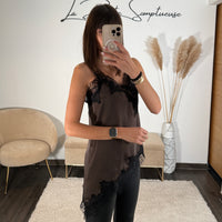 TOP CHOCO DENTELLE NOIRE LIANE