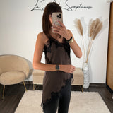 TOP CHOCO DENTELLE NOIRE LIANE