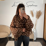 BLOUSE A POIS CHOCO NAYA