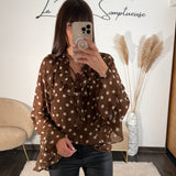 BLOUSE A POIS CHOCO NAYA