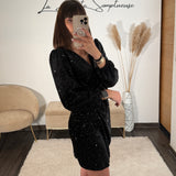 ROBE NOIRE NOUEE JADE