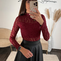 BODY DENTELLE BORDEAUX YAEL