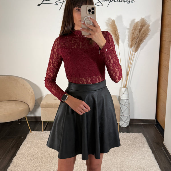 BODY DENTELLE BORDEAUX YAEL