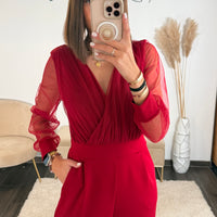 COMBINAISON ROUGE ELOISE