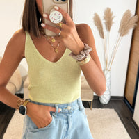 TOP JAUNE LUREX