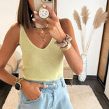 TOP JAUNE LUREX