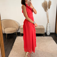 ROBE LONGUE CORAIL JEANNE