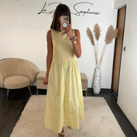 ROBE JAUNE RAYE JESSY