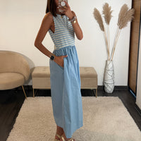 ROBE BLEU RAYE JESSY