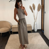 ROBE TAUPE RAYE JESSY
