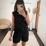 ENSEMBLE PAILLETE NOIR NOURA