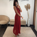 ROBE LONGUE TERRACOTTA AMBRE