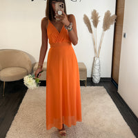ROBE DOS NU ORANGE BIANCA