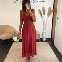 ROBE DOS NU VIEUX ROSE/TERRACOTTA BIANCA