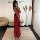 ROBE DOS NU VIEUX ROSE/TERRACOTTA BIANCA