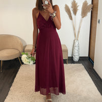 ROBE DOS NU BORDEAUX BIANCA