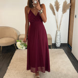 ROBE DOS NU BORDEAUX BIANCA