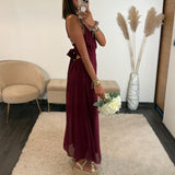 ROBE DOS NU BORDEAUX BIANCA