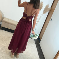 ROBE DOS NU BORDEAUX BIANCA