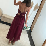ROBE DOS NU BORDEAUX BIANCA