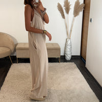 COMBINAISON BRODEE BEIGE NAIA