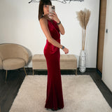 ROBE BORDEAUX VELOURS OCEANE