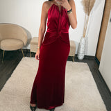 ROBE BORDEAUX VELOURS OCEANE