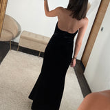 ROBE NOIRE VELOURS OCEANE