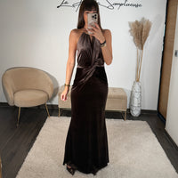 ROBE CHOCO VELOURS OCEANE