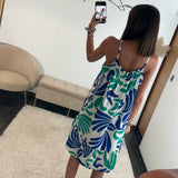ROBE BLEU ET VERTE ADELE