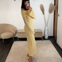 ROBE LONGUE JAUNE ALBA