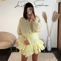 ROBE COURTE JAUNE ISIA