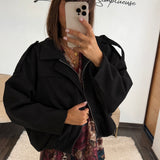 VESTE SUEDINE NOIR ZANA
