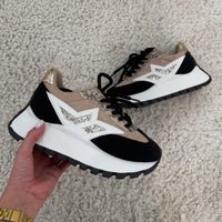 BASKETS NOIRES LEOPARD ILONA - La Petite Somptueuse