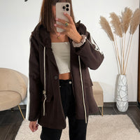 BLAZER A CAPUCHE CHOCO STREET - La Petite Somptueuse