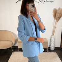 BLAZER BLEU EMILIEN - La Petite Somptueuse