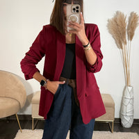 BLAZER BORDEAUX EMILIEN - La Petite Somptueuse